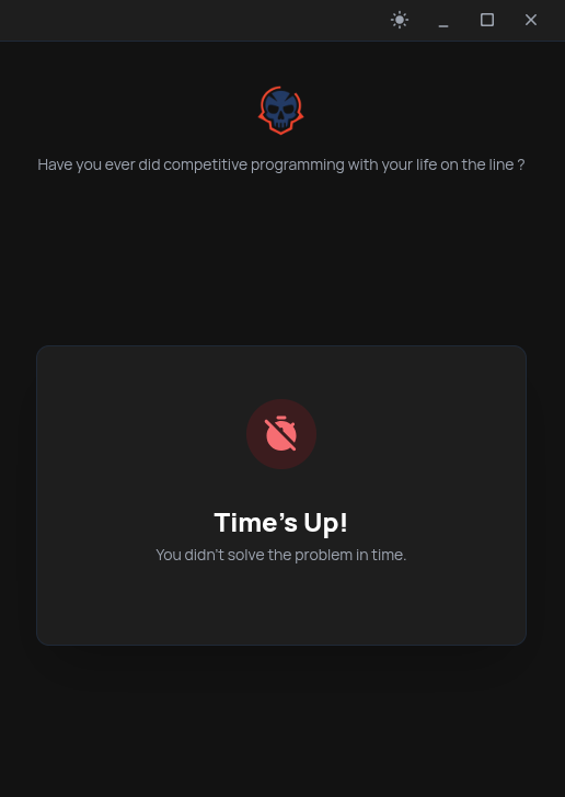 CP Countdown - Failure View